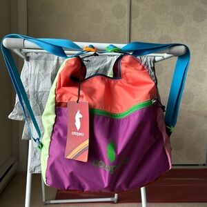 Cotopaxi Multicolor Shoulder Bag with Blue Straps